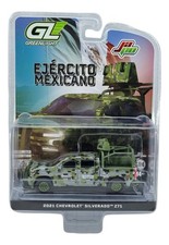 2021 Chevrolet Silverado LT Z71 Ej rcito Mexicano 1:64 Diecast Army Pickup Truck