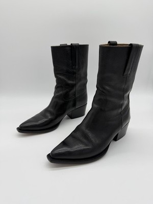 Cole Haan Women's Boots 8.5B Black Leather Western Cowgirl Mid