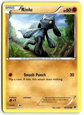 Pokemon TCG Riolu (46) 46/124 XY - Fates Collide Common LP