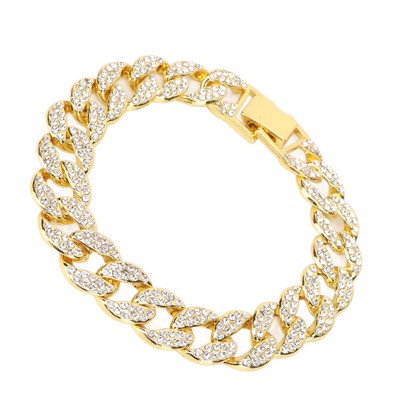 Cuban Bracelet Cuban Boutique Rhinestone Jewelry Hip Hop Couple Bracelet Dec URS