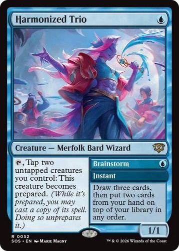 HARMONIZED TRIO // BRAINSTORM x1 mtg NM-M Secrets of Strixhaven 1