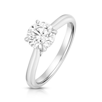 13 Lab-Grown Diamant Verlobungsring 18kt Weißgold gepunzt Größen J - Q