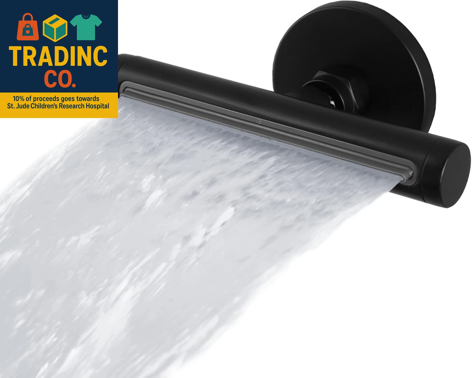 Shower Waterfall Adjustable, Wall Mount Rain Modern Waterfall Shower Set, Matte
Opens in a new windo