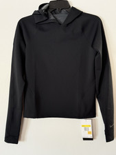 Nike Women's Black Pullover Hoodie IF0738-010 Long Raglan Sleeve Size S