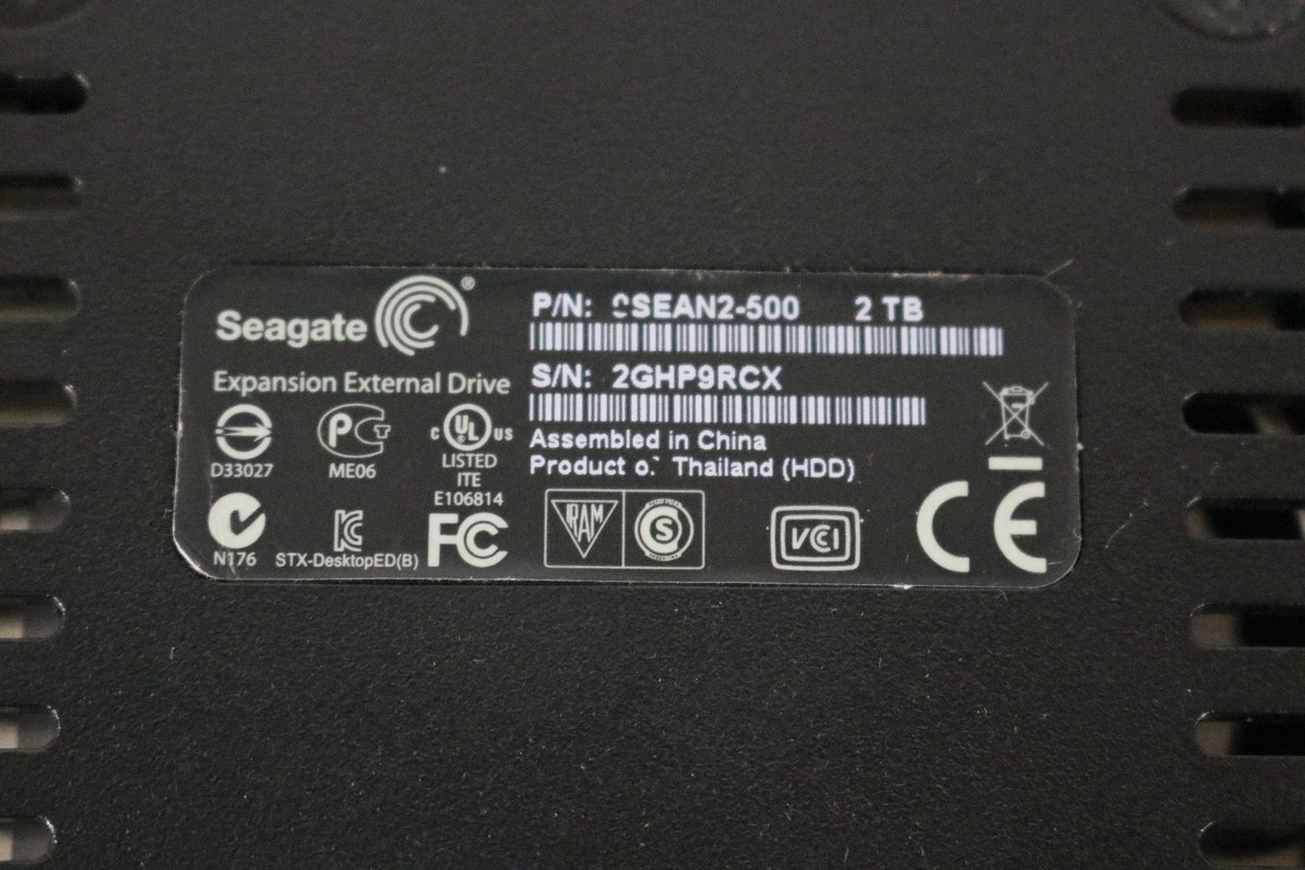 Seagate 2TB Expansion External Portable Hard Drive 9SEAN2-500 Used