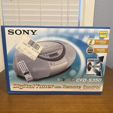 SONY CFD-S350 PORTABLE CD CASSETTE TAPE PLAYER AM FM RADIO BRAND NEW