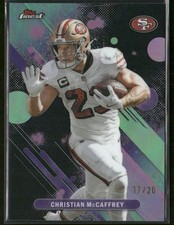 2025 Topps Finest Football Christian McCaffrey #79 Black Refractor 17/20