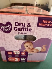 Parent's Choice Dry  Gentle Diapers Size 2 144 Count for 12-18 lbs Unisex