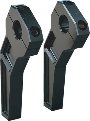 Todds Cycle Pullback Risers 1in Clamp 6in Rise Black TD-R12-06B Universal