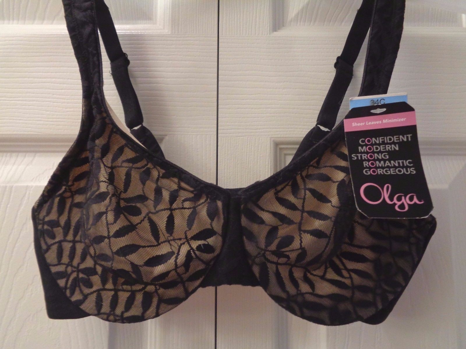Olga Sheer Leaves Minimizer Bra NEW 35519 eBay