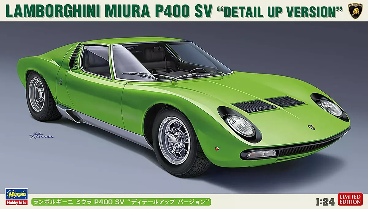 Hasegawa 1/24 Lamborghini Miura P400 SV Detail Up Version Plastic Model 20439