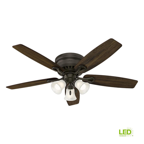 52in Ceiling Fan With Light Kit LED Oakhurst Bronze Low Profile - Picture 5 of 11