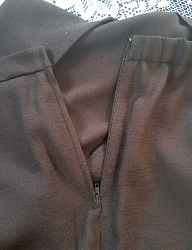 Danny & Nicole Pants Suit Size 16 Brown 2 Pc. Short Sleeve Button Front V-neck - Picture 12 of 14