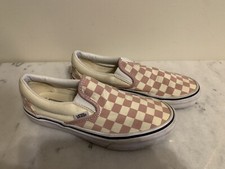 VANS Classic Slip On Checkerboard Canvas Sneacker, Mens 4.0/Womens 5.5