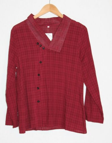 E Retro Pullover blouse lightweight Red Size M - NWT