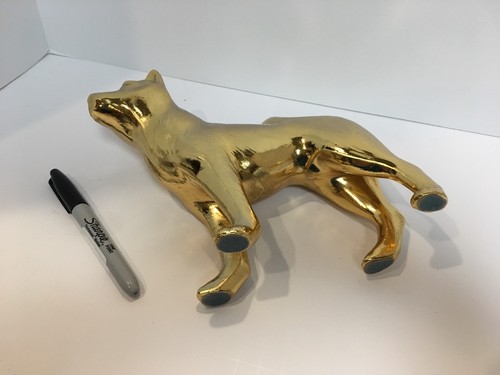 JAPANESE Golden Metal DOG STATUE from Japan~ship free - Picture 4 of 6
