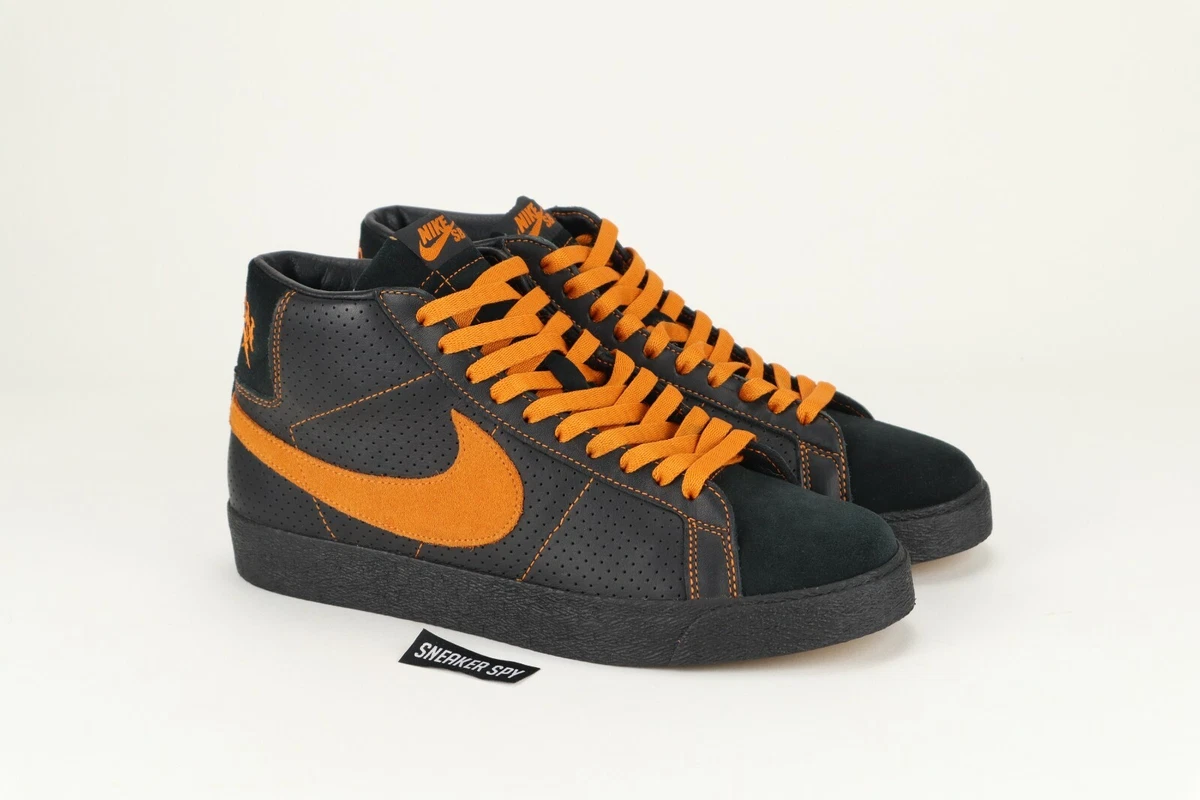 Nike blazer black best sale orange