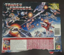 Smokescreen Action Figure Tech Spec Box Back Vintage 80's Hasbro G1 Transformers