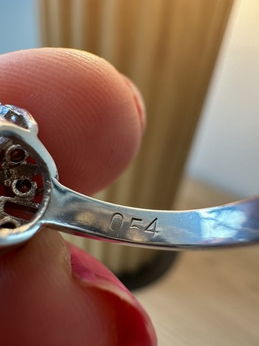 Platinum Diamond & Sapphire Ring 1.65tcw - Picture 8 of 8