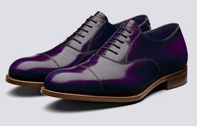 purple formal shoes