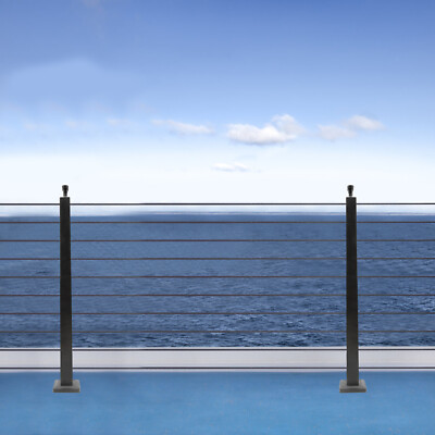 Cable Railing Post Railing Column 36''x2''x2'' Level drilled Post Adjustable Top US