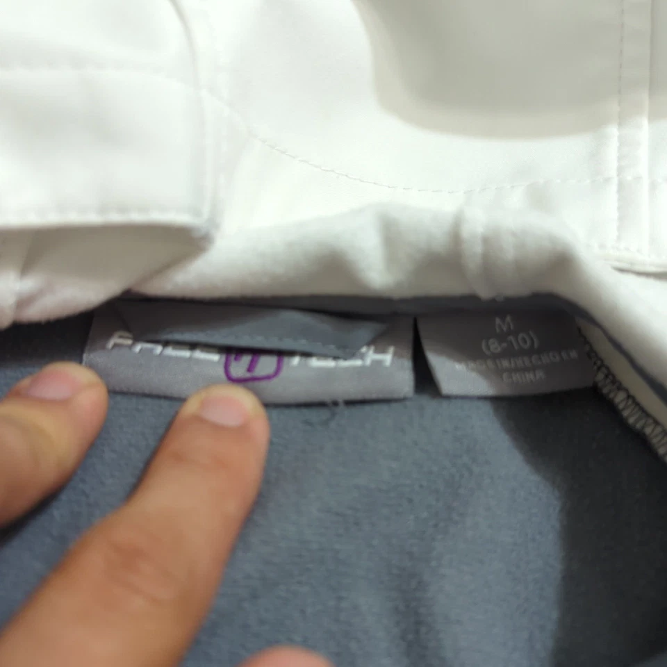 Chaqueta softshell manga larga blanca/gris/púrpura Free Tech para niños talla mediana 8-10 C Foto 3 de 4