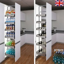 6 Tiers 300mm/400mm Kitchen Pull Out Cabinet Larder Unit Soft Close 1850-1950mm