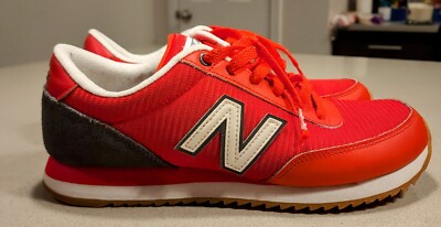リップル New Balance 501 Running shoe Red Lace Up Low Top Size 8 | eBay