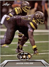 2016 JAVON KINLAW Leaf US Army AA BLANK BACK PROOF Rookie CAL #/7