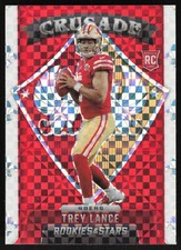 Trey Lance 2021 Panini Rookies & Stars # CR-22 RC Crusade Red Plaid San Francisc