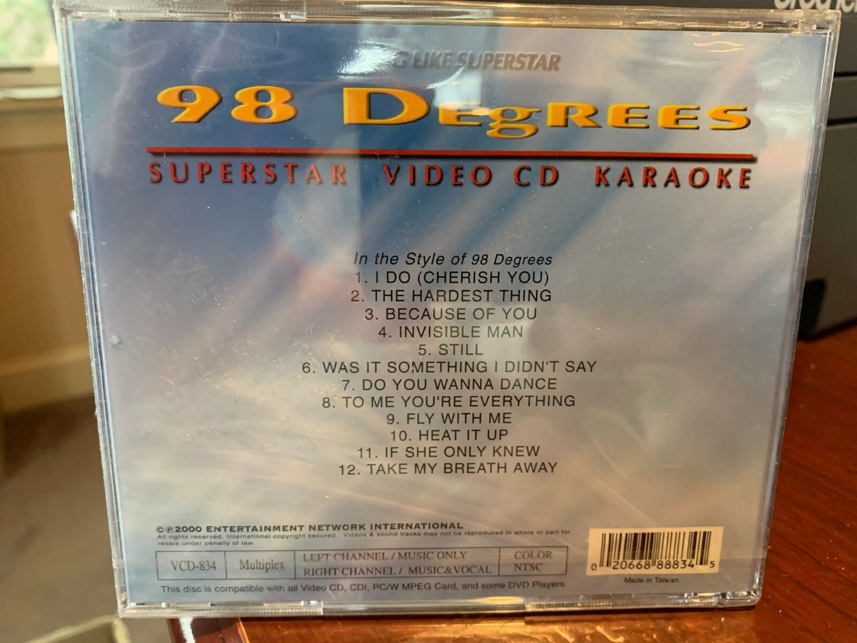SUPERSTAR KARAOKE VIDEO CD VCD 834 98 DEGREES MULTIPLEX 12