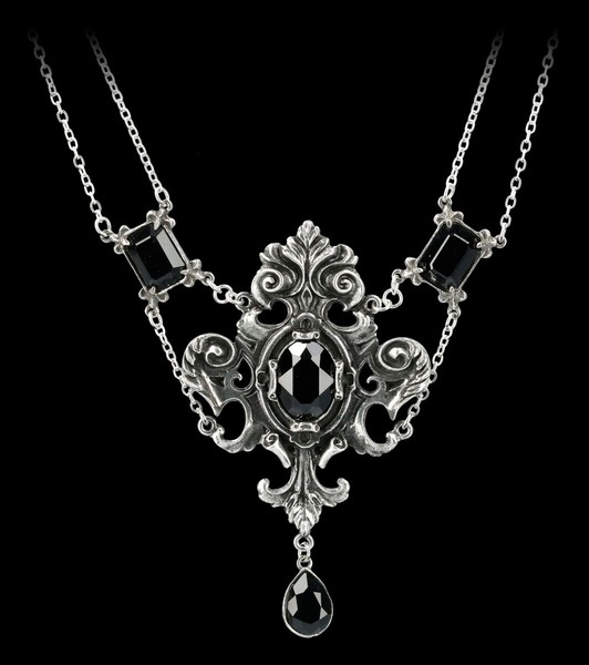 Alchemy Gothic Halskette - Queen Of The Night | Schmuck Kette Schwarz-image
