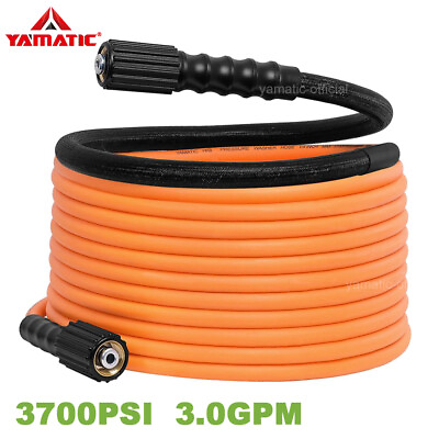 #ad YAMATIC 3700 PSI Flexible Durable Pressure Washer Hose 1 4quot; M22 14mm 3 GPM $55.60