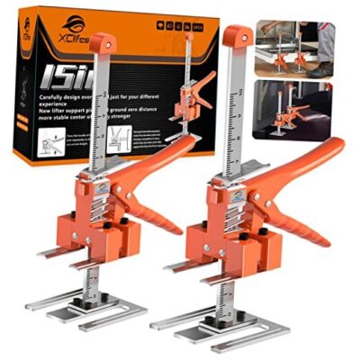 Labor Saving Handle 2 Pack,15 In Construction Jack, Wall Tile Locator, Orange