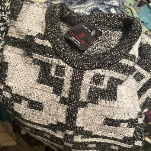 15 VINTAGE 80s 90s Mens SWEATER LOT Winter Geometric Fair Isle Aztec RESELLER - Picture 8 of 18