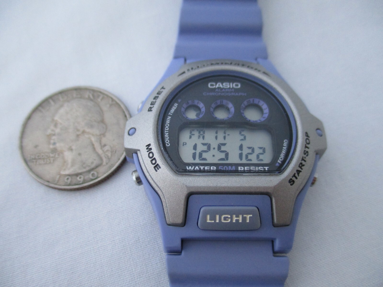 Casio Women's Purple Digital Watch 50 Meters Water Resistant Buckle Band