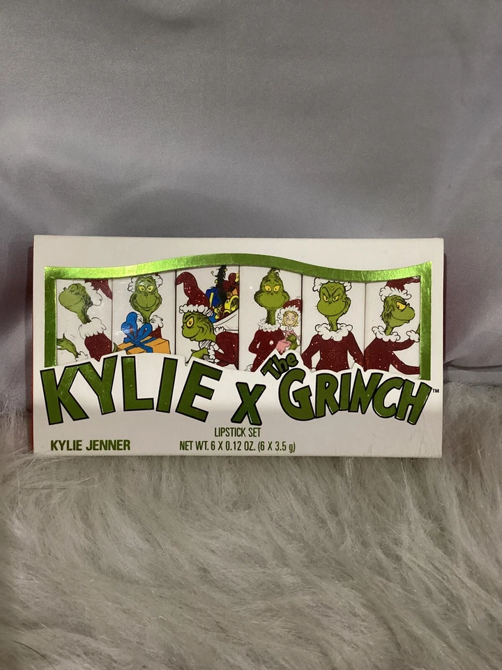 NIP Kylie Jenner × The Grinch Complete Lipstick Set Of 6 Christmas Holiday (12) - Image 2 of 4