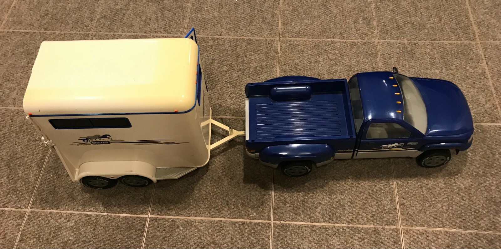 VTG BREYER Animal Creations Dually Pickup Truck + Double Horse Trailer 2002 RARE eBay