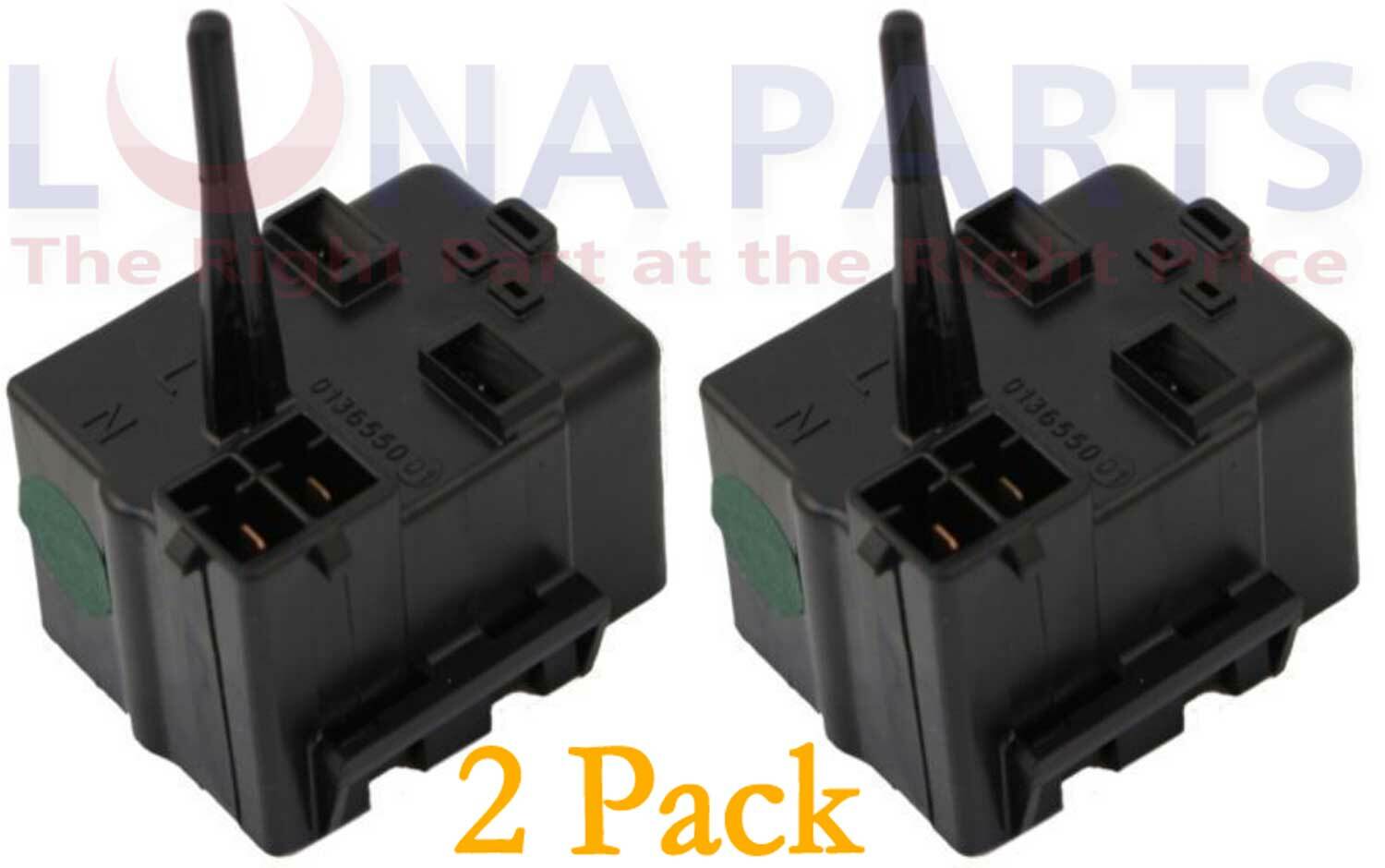 2 Pack Refrigerator Parts Compressor Relay Overload WR07X10097 (513604045)-image