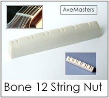 AlwaysHandCrafted Slotted BONE NUT for 12 String Guitar - 1 7/8" UNIVERSAL FIT