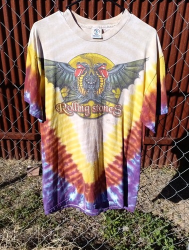 VTG Rolling Stones T Shirt Twin Dragons Sz Large 1997 Tye Dye Delta HTF - Picture 11 of 11
