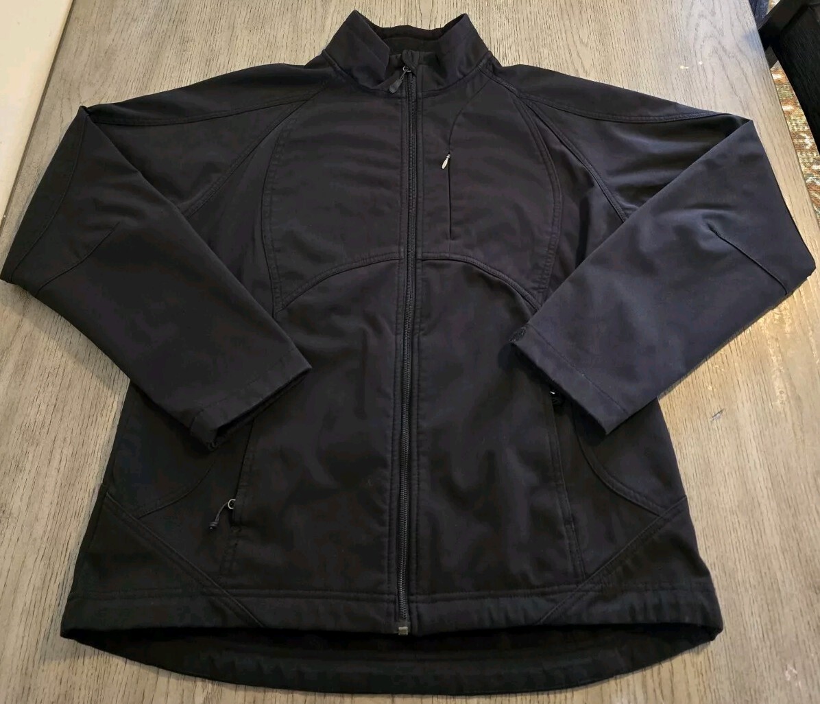 Double Diamond Jacket Black Soft Shell Fleece Lin… - image 3