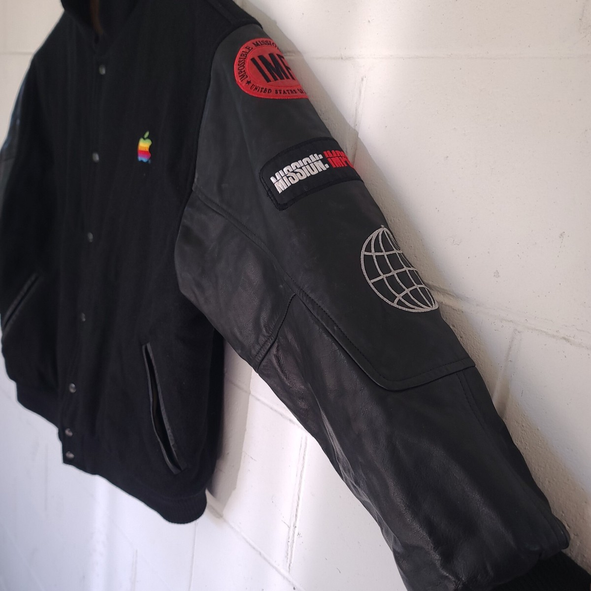 アップルApple x Mission Impossible レザー ジャケット Vtg 1996 Limited Promo Apple Computer Mission Impossible