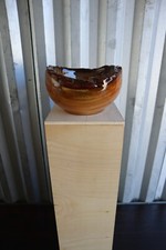 Stunning Hand Turned Live Edge Bowl/ Camphor Bowl With Epoxy Finish Inside  Out