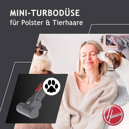 Hoover Akku-Staubsauger Tierhaare H-FREE 100 PETS Ohne Beutel + Tierdüse I Bis 4 - Bild 5 von 7
