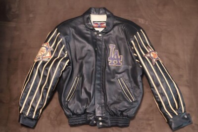 Jeff Hamilton Los Angeles Dodgers Leather Varsity Jacket MLB Size