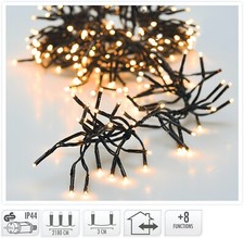 LED Cluster Lichterkette 3000 LEDs Warmweiß 22m 8 Funktionen innen / außen
