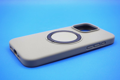 X-Level Silicone Kickstand iPhone 15 Pro Max Case - Grey