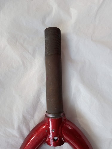 HORQUILLAS DE ACERO ROJO BICICLETA PARA NIÑOS DE 18", 1" roscado x 132 mm freno en V eje 10 mm - Imagen 3 de 6
