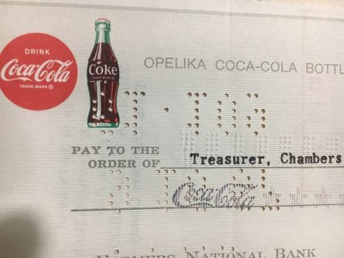 Lot of three checks from Opelika AL COCA-COLA BOTTLING COMPANY 1957 SCARCE!!!!